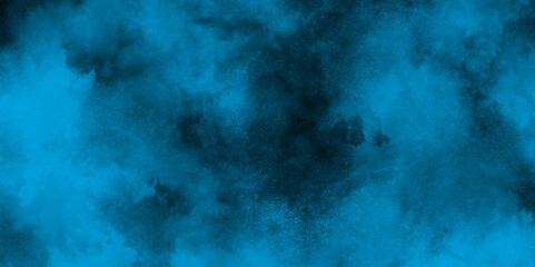 watercolor background concept design background with smoke, watercolor painted mottled blue background, blue texture cloudy background, grungy blue stucco wall background in cold mood for web design.