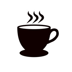 cup of hot coffee - vector icon