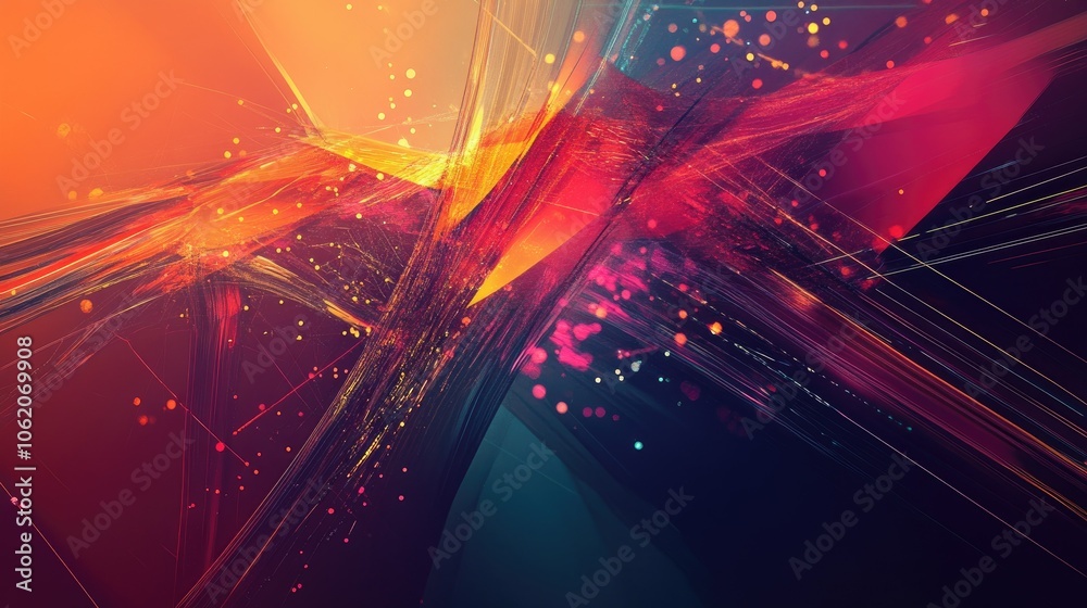 Aufkleber a futuristic digital background showcasing abstract representations of ai and data networks, ideal f