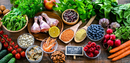 Food products representing the MIND diet