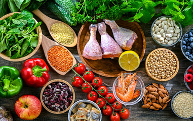 Food products representing the MIND diet