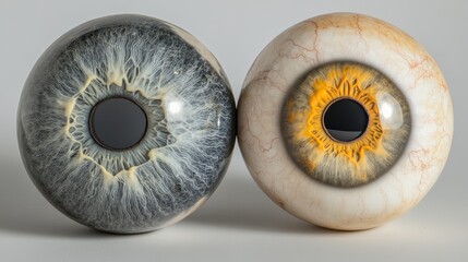 Obraz premium Human Eye Models Anatomy Realistic Eyeballs Medical Illustration Ophthalmology