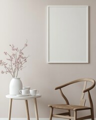 Minimalist Living Room Mockup.