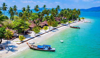  view of koh Mook or koh Muk island, in Trang, Southern Thailand Asia