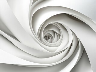 Abstract White Spiral.