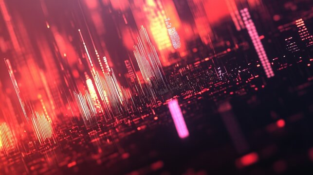 A vibrant digital backdrop showcasing soundwave graphics and data analytics, perfect for presentations related to technology and audio processing.