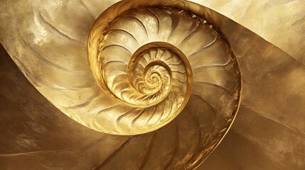Obraz premium Golden spiral, shiny, shiny background, shiny golden swirls, shiny golden lines