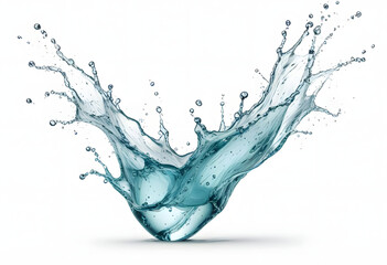 water splash isolated on white