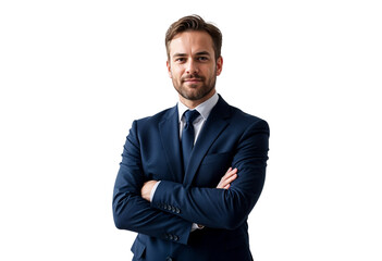 Attractive young businessman with crossed arms 