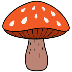 Mushroom Vector Icon Illustration clipart. 