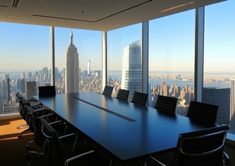 NYC Skyline Boardroom.