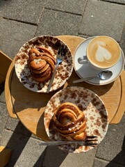 Cinnamon buns and coffee