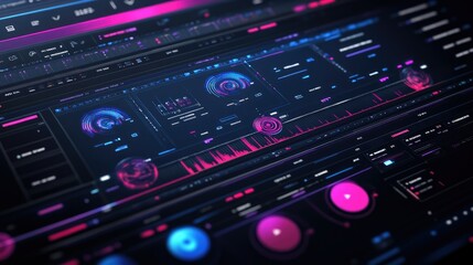 An interactive timeline showcasing essential tools and features of video editing software, designed for seamless post-production processes.