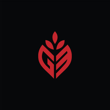 recommend clip art: Abstract Leaf With Letter GE Logo