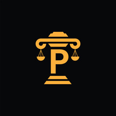 Modern law Firm Logo With Letter P
