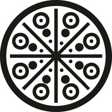 recommend clip art: Pizza silhouette vector illustration.