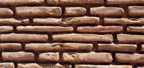 Stone texture background. Brick wall texture, stone road, stone texture, stonework background. Interior and exterior design, facade, fence. Building materials, repair and construction.