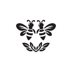 Bees of the highest quality silhouette Icon Set Vector Design