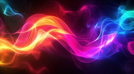 Obraz premium Abstract Neon Lines: A mesmerizing abstract background