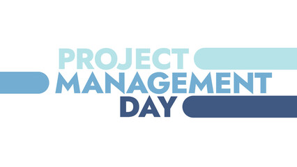 Project Management Day colorful text typography on a white or black background banner illustration great for wishing and celebrating Happy International Project Management Day