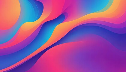 Fototapeta premium Colorful abstract background featuring wavy curves and flowing lines in shades of blue and orange, designed as a vibrant wallpaper or artistic backdrop