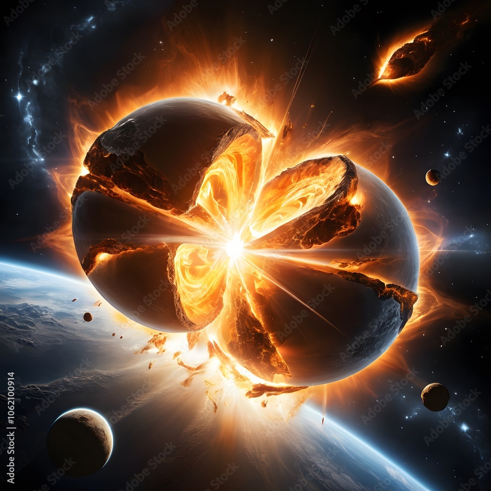 Poster planet in space