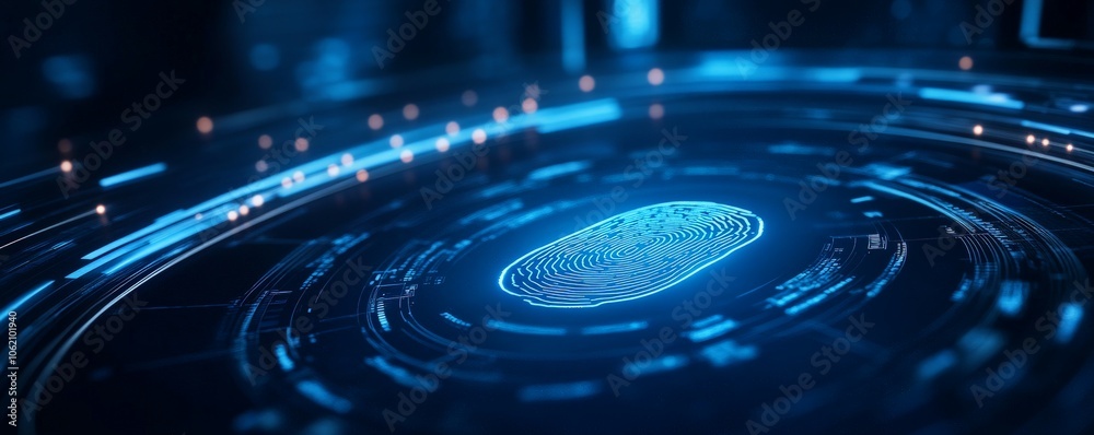 Poster digital fingerprint authentication interface