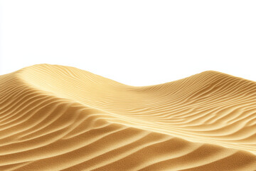 Waves of golden sand under bright sunlight in a vast desert landscape