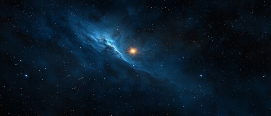 Obraz premium A space scene image features numerous stars, with one exceptionally bright star at its center