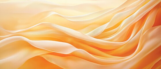 Fototapeta premium A tight shot of a yellow-white backdrop bearing undulating patterns at image edge tops and bottoms