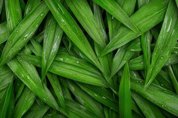 Close-up of frost-covered grass blades with morning dew, capturing the delicate and temporary beauty of frost in the early light, symbolizing purity and nature