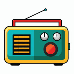 vector radio on white background