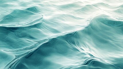 Obraz premium Serene Waves with Light Patterns in Blues and Greens