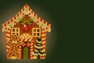 Christmas house- Village made with christmas decoration- with Christmas decorations