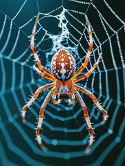 Obraz premium Explore the intricate texture of spider eyes in a hyperdetailed shot capturing nature's wonders