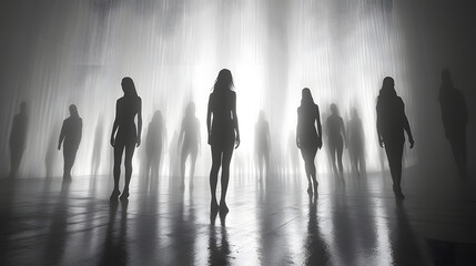 An Immersive Installation Where Layered Silhouettes Engage Viewers in Narratives of Race and Power Dynamics