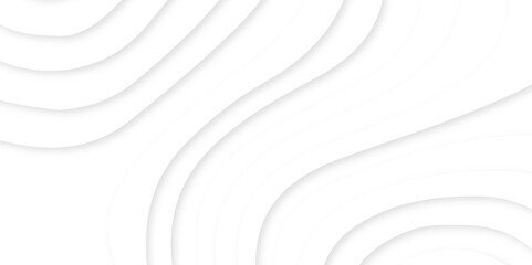 Abstract soft white background with waves, textured Papercut background. Topographic canyon geometric map relief texture with curved layers and shadow. Vector topographic illustration.