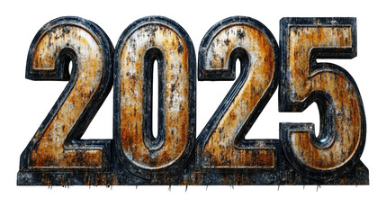 Rustic 2025 Metal Plate