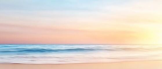 waves approach shore, sun rises over ocean