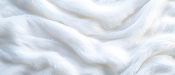  A tight shot of white, film-like fur texture