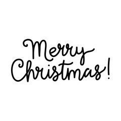 Merry Christmas greeting in elegant script for festive celebrations and decorations