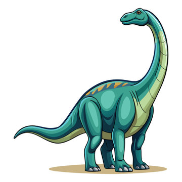 green dinosaur standing tall on white clip art preview
