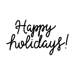 Cheerful handwritten message wishing everyone happy holidays in a festive style