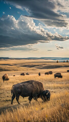 buffalo in the field