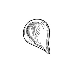 Hand Cream, Hand-Drawn Vector, Graphic Style, Cartoon Illustration, Black and White, Sketch Style, Isolated on White Background