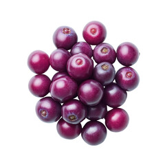A bunch of purple berries are piled on top of each other