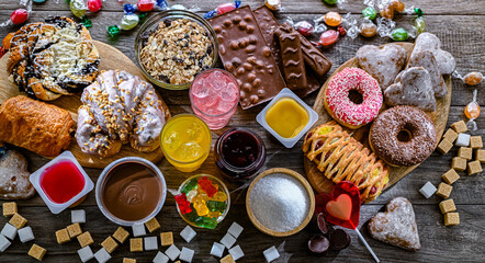 Food products containing a significant amount of sugar