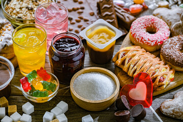 Food products containing a significant amount of sugar