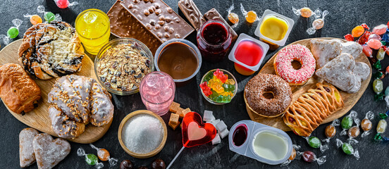 Food products containing a significant amount of sugar
