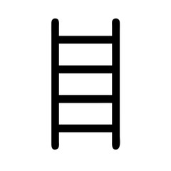 Simple ladder icon, ideal for themes related to home improvement and construction.